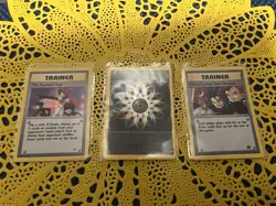 Pokemon Team Rocket Trainer The Rocket's Trap, Rainbow Energy Card Lot - Image 1