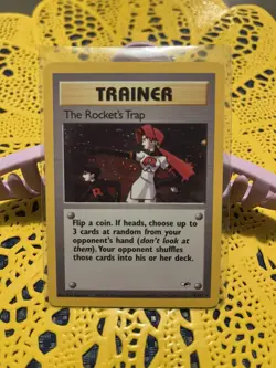 Pokemon Team Rocket Trainer The Rocket's Trap, Rainbow Energy Card Lot - Image 2
