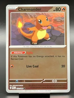 Pokemon Charmander 011/094 Reverse Holo Phantasmal Flames NM - Image 1
