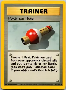 Pokemon Flute 086/102 - Base Set Pokemon TCG LP - Image 1
