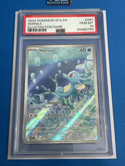 2024 Pokemon Shrouded Fable Horsea 067/064 Illustration Rare PSA 10 GEM MT - Image 1