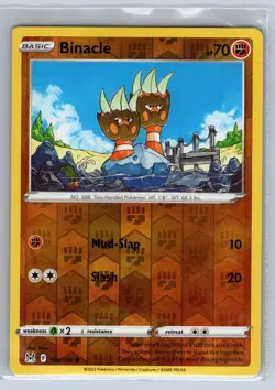 Pokemon TCG - Binacle Reverse Holo - 106/196 - Lost Origin - Image 1