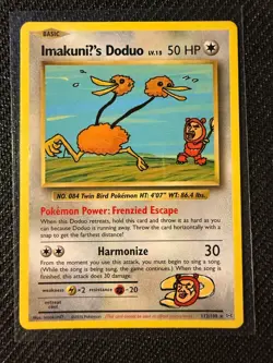 Pokemon TCG ImakuniU's Doduo 112/108 Secret Rare XY - Evolutions - Image 1
