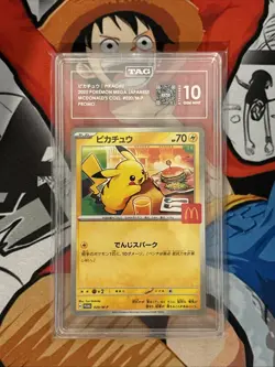 2025 Pokemon Japanese McDonald's PIKACHU #020/M-P - TAG 10 Gem Mint Burgerchu - Image 1