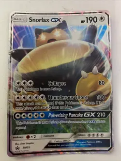 Pokemon TCG Snorlax GX SM Black Star Promo SM05 Promo - Image 1