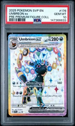 Umbreon EX # 176 BSP | 2025 Pokemon SVP EN Premium Figure Collection | PSA 10 - Image 1