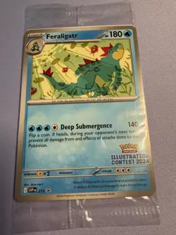 *SEALED* - Pokemon TCG Illustration Contest 2024 Promo Pack Feraligatr 213 - Image 1