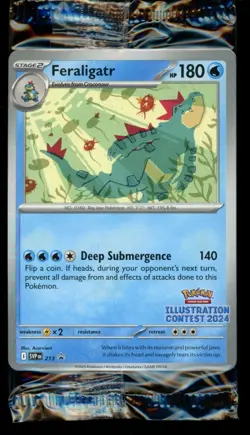 Pokemon Illustration Contest 2024 Promo Pack SEALED Feraligatr Pikachu Toxtricit - Image 1