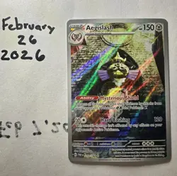 Pokemon Aegislash 210/182 SV04: Paradox Rift Illustration Rare Holo Takumi Wada - Image 2