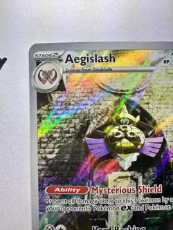 Pokemon Aegislash 210/182 SV04: Paradox Rift Illustration Rare Holo Takumi Wada - Image 4
