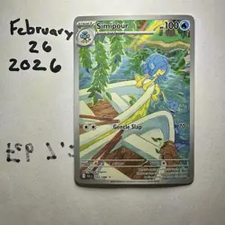 Pokemon Simipour 102/086 Sv: Black Bolt Illustration Rare Full Art Holo 2025 - Image 2