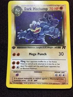 Pokemon TCG Dark Machamp Team Rocket Set 10/82 1st Edition Rare Foil - Image 3