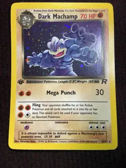 Pokemon TCG Dark Machamp Team Rocket Set 10/82 1st Edition Rare Foil - Image 4