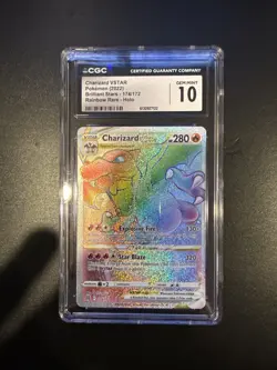 10 pokemon cgc Charizard Brilliant Stars V star - Image 1