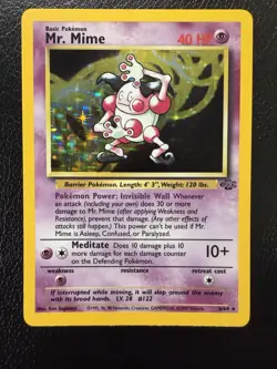 Mr. Mime Jungle 6/64 Holo Unlimited Holo Rare Pokemon TCG LP - Image 1