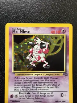 Mr. Mime Jungle 6/64 Holo Unlimited Holo Rare Pokemon TCG LP - Image 2