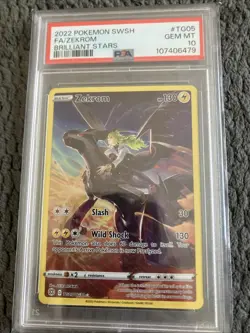 2022 POKEMON SWORD & SHIELD BRILLIANT STARS TG05 FULL ART/ZEKROM | PSA 10 - Image 1