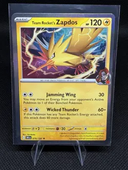 Pokemon TCG Team Rocket's Zapdos 070/182 Destined Rivals Rare Holo NM 2025 - Image 1