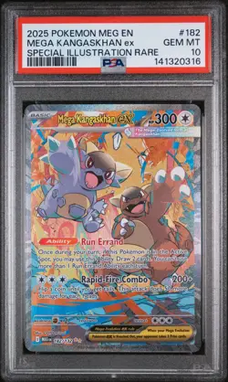 2025 POKEMON MEG EN-MEGA EVOLUTION #182 MEGA KANGASKHAN EX PSA 10 - Image 1