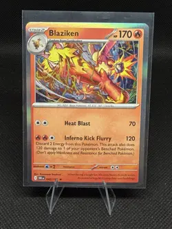 Pokemon TCG Blaziken 042/182 Destined Rivals Rare Holo NM 2025 - Image 1