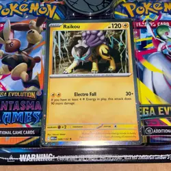New Sealed Pokemon TCG Raikou Blister Pack Mega Evolution & Phantasmal Flames - Image 2