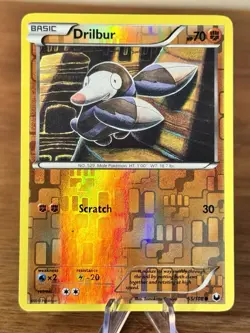 Pokemon Drilbur Dark Explorers 55/108 Reverse Holo Common - Image 1