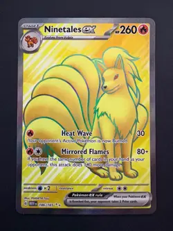 Ninetales ex 186/165 Pokemon 151 Ultra Rare Near Mint NM 2023 - Image 1