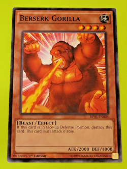 Yu-Gi-Oh Berserk Gorilla 1st Edition Shatterfoil Rare BP03-EN008 Nm - Image 1