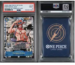 2025 One Piece OP13 EN #119 Portgas D. Ace Manga Alternate Art PSA 9 MINT - Image 2