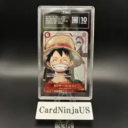 TAG GEM MINT 10 Monkey D Luffy P-001 Parallel Promo 25th Anniversary ONE 336 - Image 1