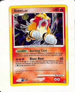 Entei 4/132 |Cracked Ice Holo | Pokemon 2007 Promo Card - Image 1
