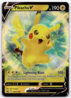 Pikachu V - SWSH198 SWSD Promo SWSH: Sword & Shield Promo Cards NM - Image 1