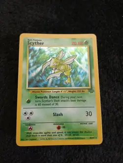 Scyther 10/64 Holo Rare Jungle Pokemon Card - Image 1