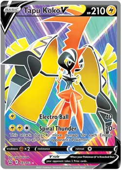 Tapu Koko V 147/163 Battle Styles Pokemon Card NM - Image 1