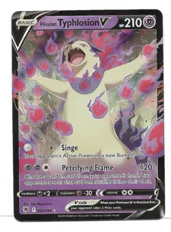 Hisuian Typhlosion V 053/189 Swsh10: Astral Radiance Holo Pokemon TCG - NM - Image 1
