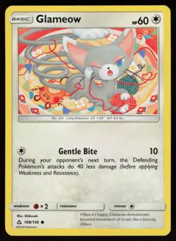 GLAMEOW 108/156 COMMON ULTRA PRISM POKEMON HP - Image 1