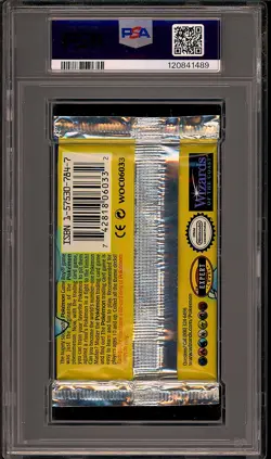 Pokemon 1999 WOTC Thick Font Base Set Blastoise Sealed Booster Pack PSA 10 - Image 2