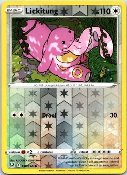 Lickitung 138/196 Common Lost Origin Pokemon Reverse Holo NM - Image 1