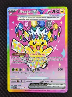 Pokemon Pikachu ex 277/217 SIR Special Illustration Rare Ascended Heroes - Image 1