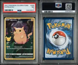 2021 POKEMON CELEBRATIONS 005 FULL ART/PIKACHU PSA 7 - Image 3