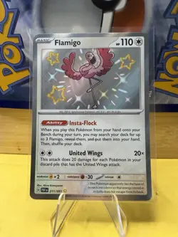 Flamigo 211/091 -Shiny Rare - Paldean Fates - Pokemon TCG - Image 1