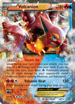 Volcanion EX (26/114) XY: Steam Siege​ - Lightly Played Holofoil Pokemon TCG - Image 1