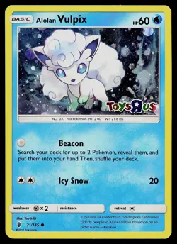 Pokemon Card - Alolan Vulpix Guardians Rising 21/145 Toys R Us Promo - Image 1