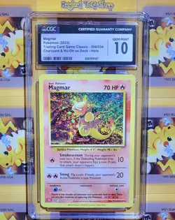 Pokemon Magmar 006/034 Holo CLC Trading Card Game Classic CGC 10 Gem Mint - Image 1