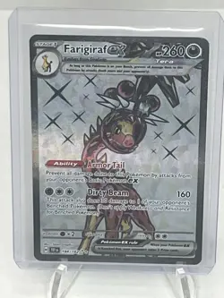 Pokemon TCG: Farigiraf EX Ultra Rare Card Temporal Forces 194/162 NM Condition - Image 1
