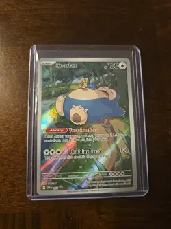 Pokemon TCG Snorlax Promo Scarlet & Violet 151 Black Star Holo Card - Image 1