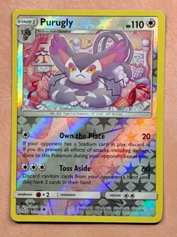 Purugly~ Cute Pokemon Cards ~ Pretty in Pink & Pastel Gallery~ Pink Pokemon - Image 1
