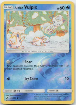 Pokemon : Alolan Vulpix Ultra Prism 30/156 : C Reverse Holo - Image 1