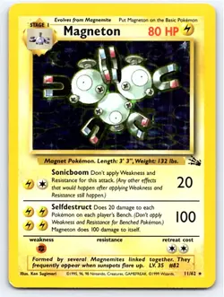 Pokemon Magneton (11) Fossil #11/62 [MP-] - Image 1