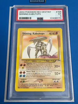 2002 Pokemon Neo Destiny Shining Kabutops #108 PSA 5 EX - Image 1